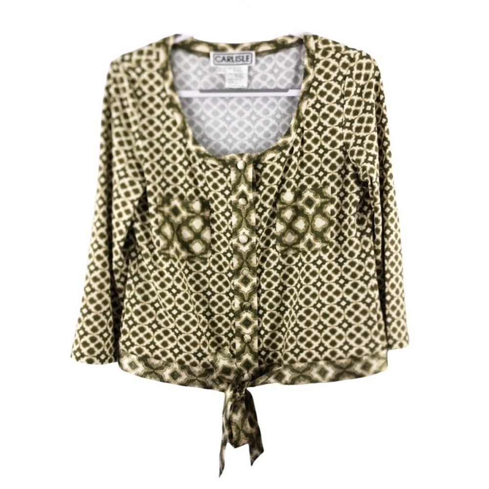 Carlisle Geo Print Modal Silk Top